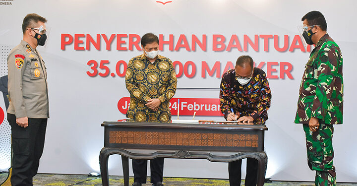 Pemerintah Berikan Bantuan 35 Juta Masker untuk Masyarakat
