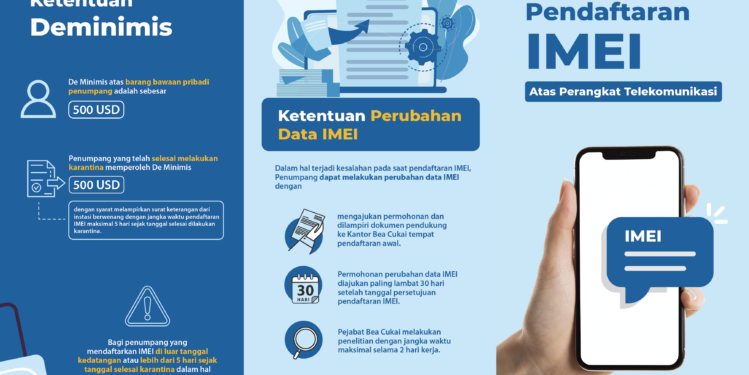Bea Cukai Permudah Pendaftaran IMEI