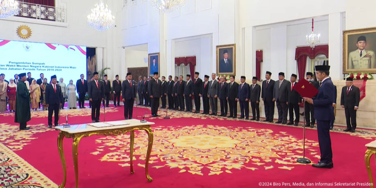 Presiden Lantik 3 Menteri dan 1 Wakil Menteri Kabinet Indonesia Maju Periode 2019-2024
