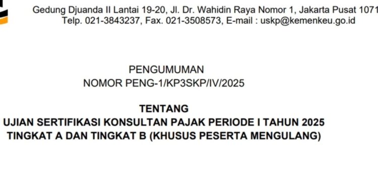 USKP Periode I/2025, Pendaftaran Ujian Ulang 30 April sampai 1 Mei 2025